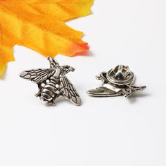 European American Retro Insect Bee Brooch Metal Collar Pin Men Women Suit