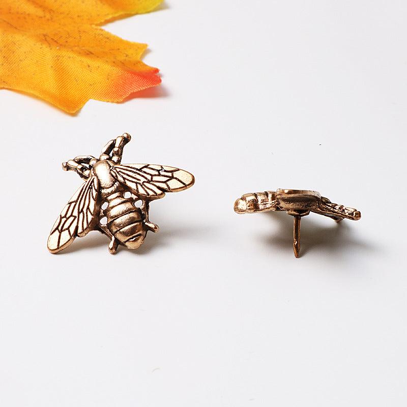 European American Retro Insect Bee Brooch Metal Collar Pin Men Women Suit