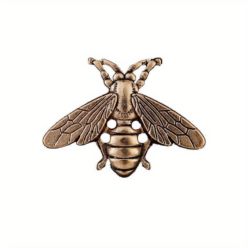 European American Retro Insect Bee Brooch Metal Collar Pin Men Women Suit