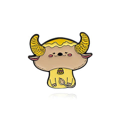 Zodiac Mushroom Hat Animal Brooch
