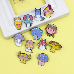 Zodiac Mushroom Hat Animal Brooch