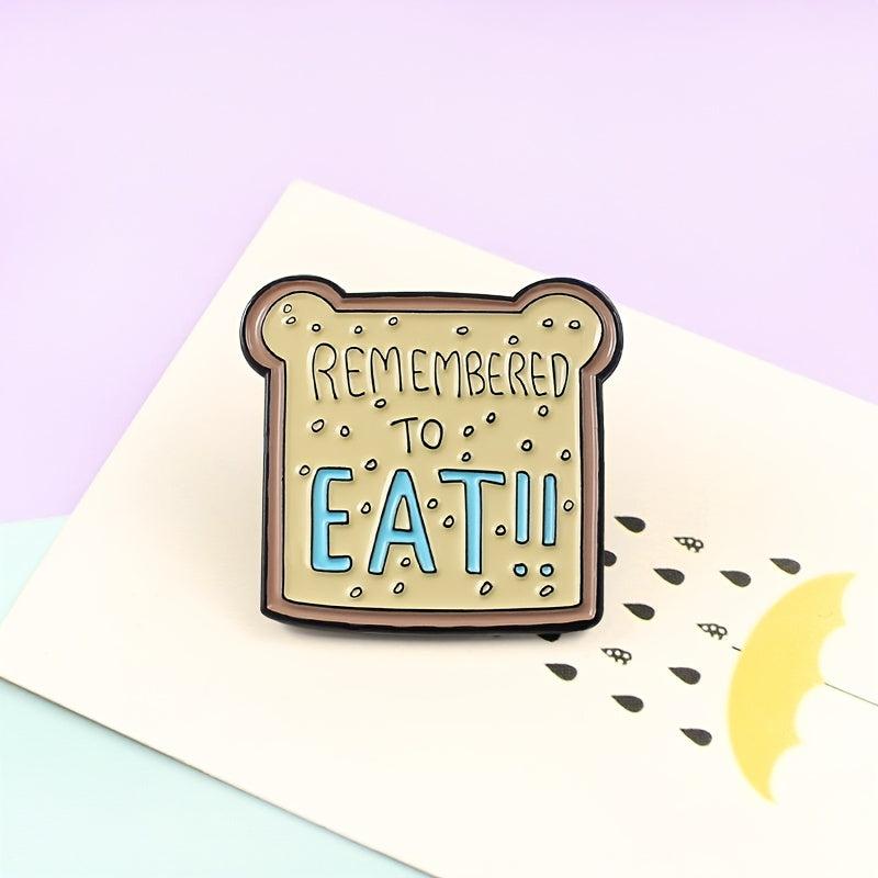 Cute Bear Toast Cartoon Brooch