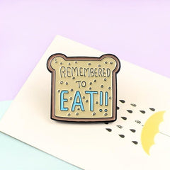 Cute Bear Toast Cartoon Brooch