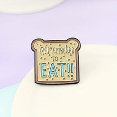 Cute Bear Toast Cartoon Brooch