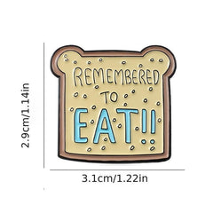 Cute Bear Toast Cartoon Brooch