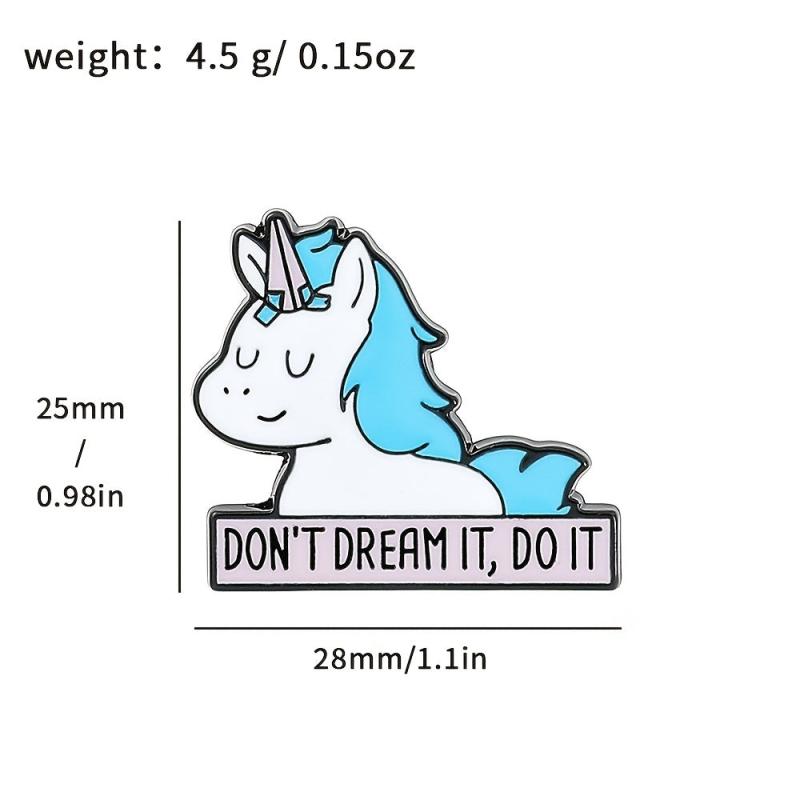 Creative Unicorn Brooch Set Children's Rainbow Accessory