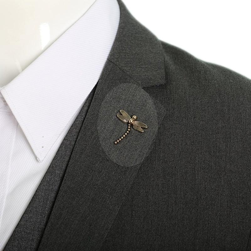 Insect Flower Brooch Retro Collar Pin Men's Business Suit Pin
