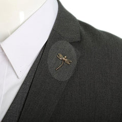 Insect Flower Brooch Retro Collar Pin Men's Business Suit Pin