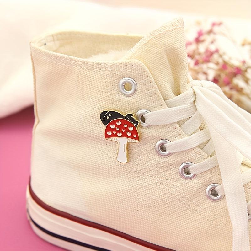 Red Mushroom Creative Jewelry Brooch For Men