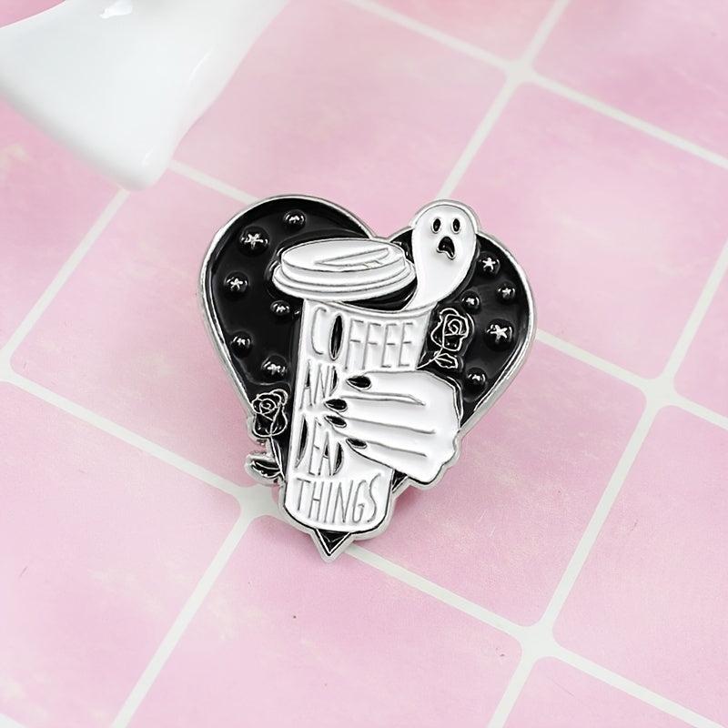 Coffee And Dead Things Ghost Brooch