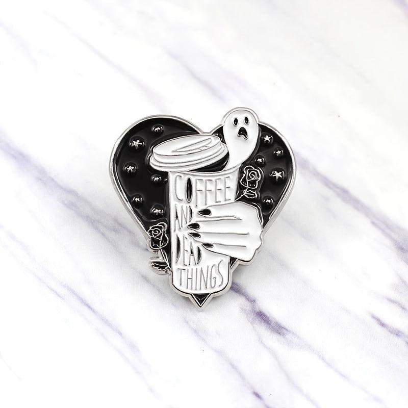 Coffee And Dead Things Ghost Brooch
