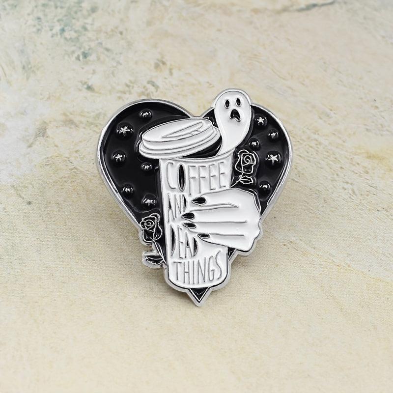 Coffee And Dead Things Ghost Brooch