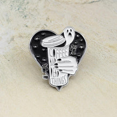 Coffee And Dead Things Ghost Brooch
