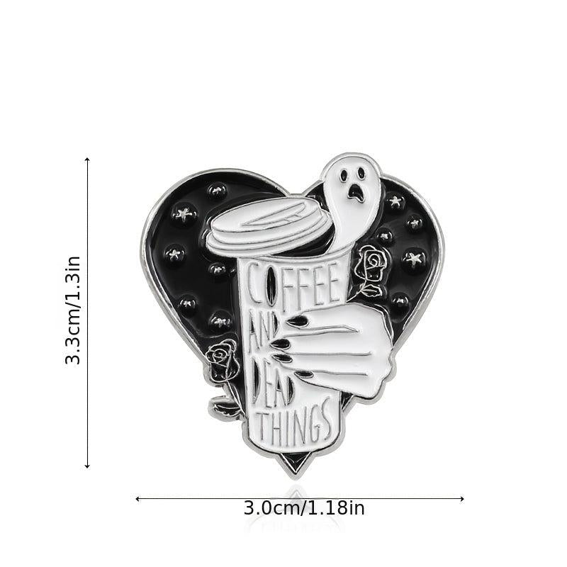 Coffee And Dead Things Ghost Brooch