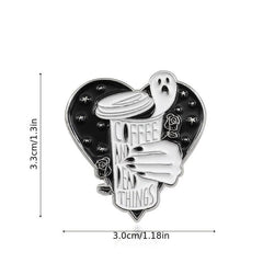 Coffee And Dead Things Ghost Brooch