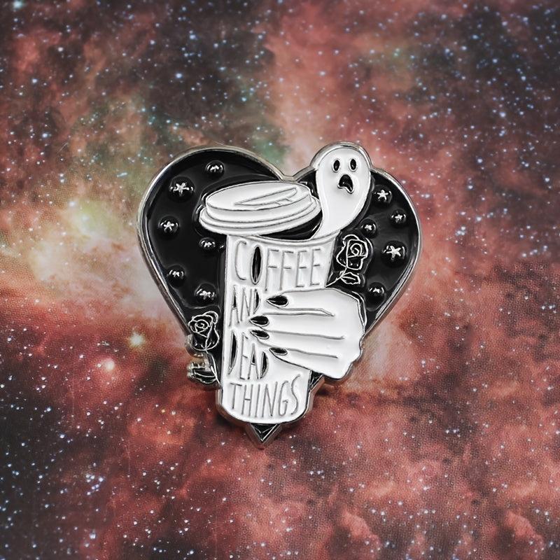 Coffee And Dead Things Ghost Brooch