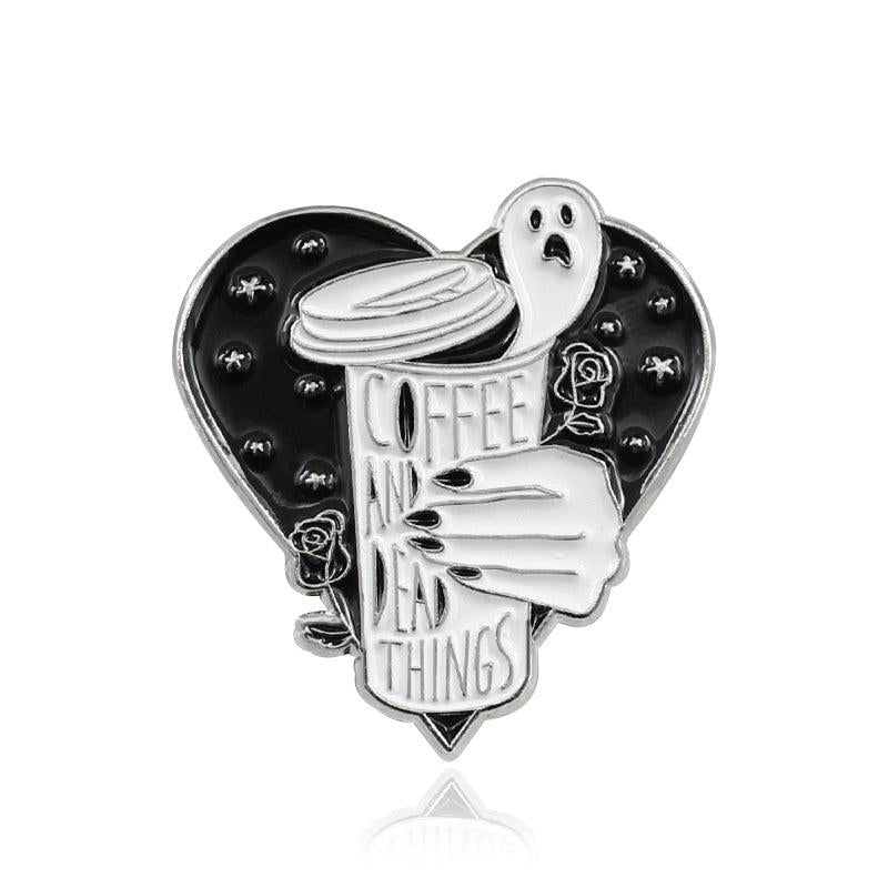 Coffee And Dead Things Ghost Brooch