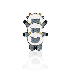 Sheep & Shark Brooch Pin Christmas