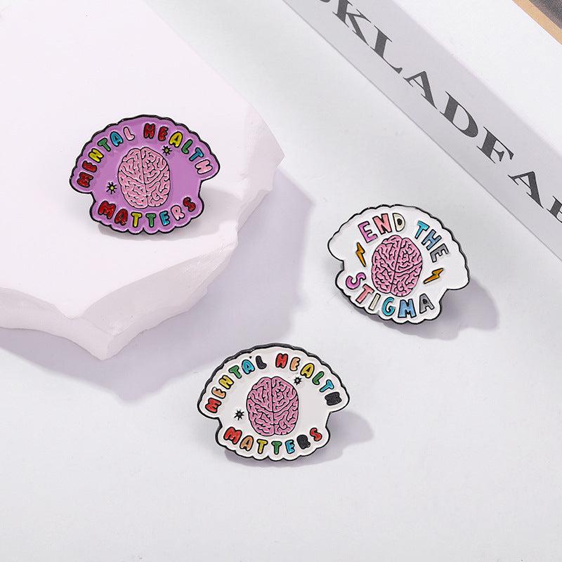 Men's Organ Brain Brooch Pin