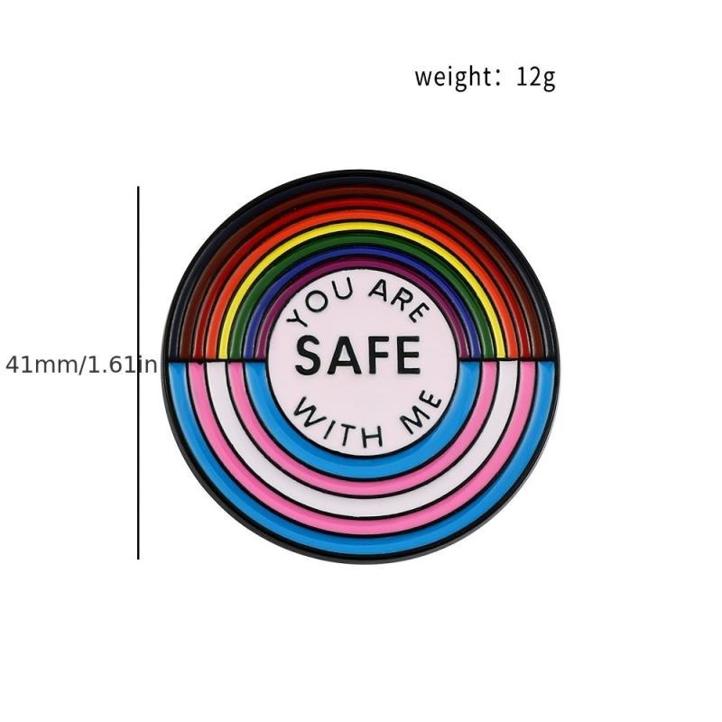 Rainbow Pattern Brooch Drop Oil Style Unique Lapel Pin