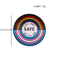 Rainbow Pattern Brooch Drop Oil Style Unique Lapel Pin