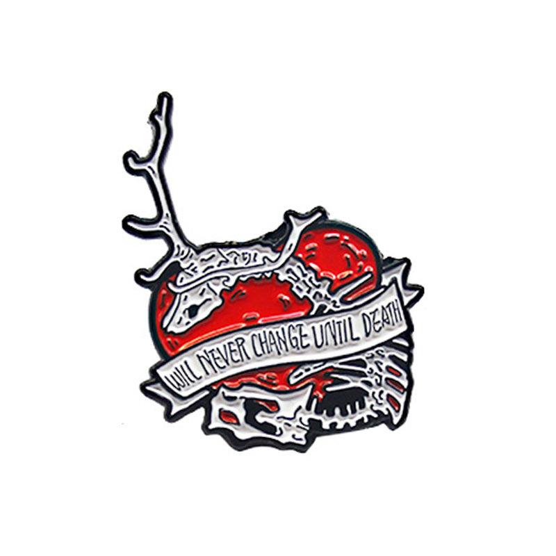 Gothic Style Skull Heart Lips Brooch Personality Creative Men's Brooch