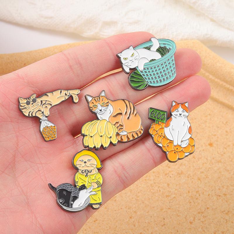 Animal Cat Brooch Lapel Pin Backpack Clothing Hat Brooch Pin Jewelry