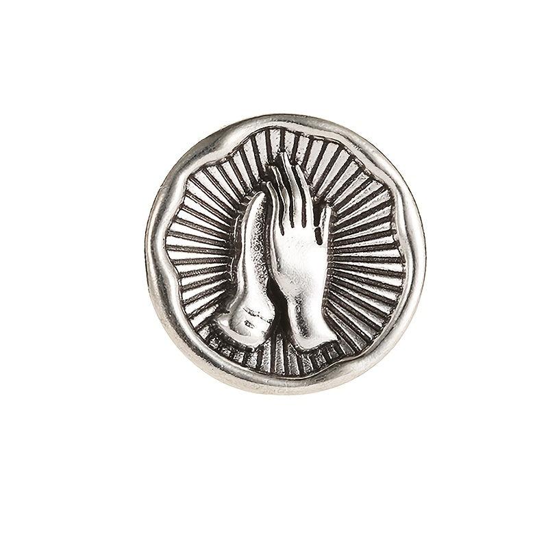 Vintage Mother Of God Prayer Hand Pin