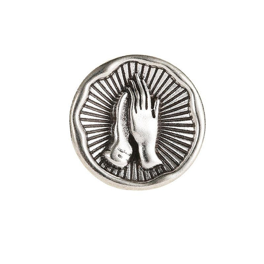 Vintage Mother Of God Prayer Hand Pin