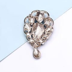 Men's Iridescent Glass Water Drop Charm Brooch Cufflinks