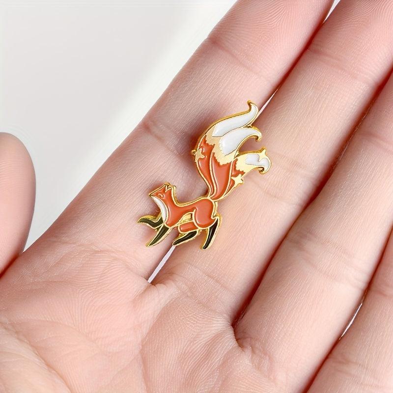 Fox Pin Brooch for Backpacks Jackets Hats Scarves Pants