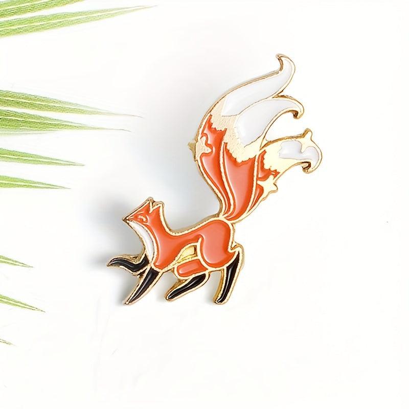 Fox Pin Brooch for Backpacks Jackets Hats Scarves Pants