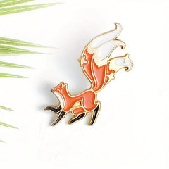 Fox Pin Brooch for Backpacks Jackets Hats Scarves Pants