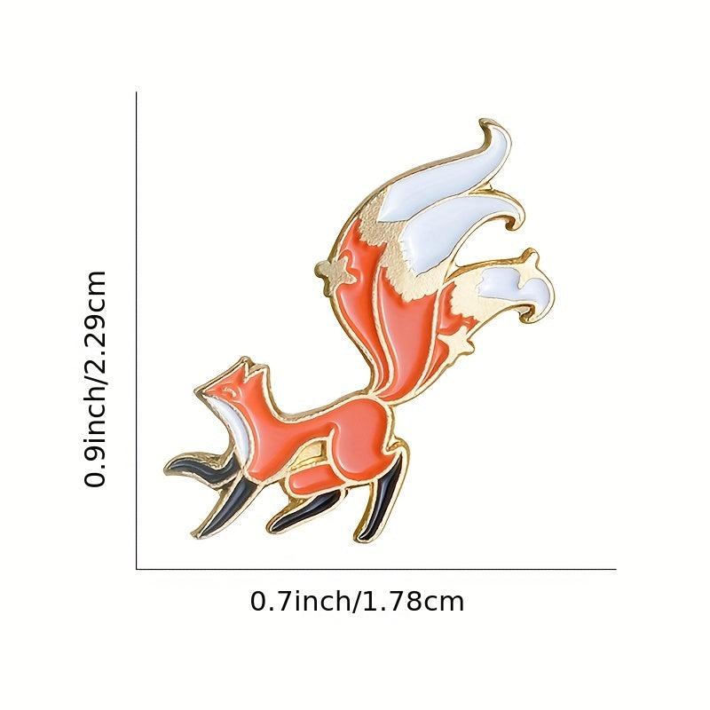 Fox Pin Brooch for Backpacks Jackets Hats Scarves Pants