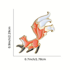 Fox Pin Brooch for Backpacks Jackets Hats Scarves Pants