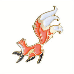 Fox Pin Brooch for Backpacks Jackets Hats Scarves Pants