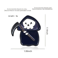 Ghost & Funny Chest Pin Brooch