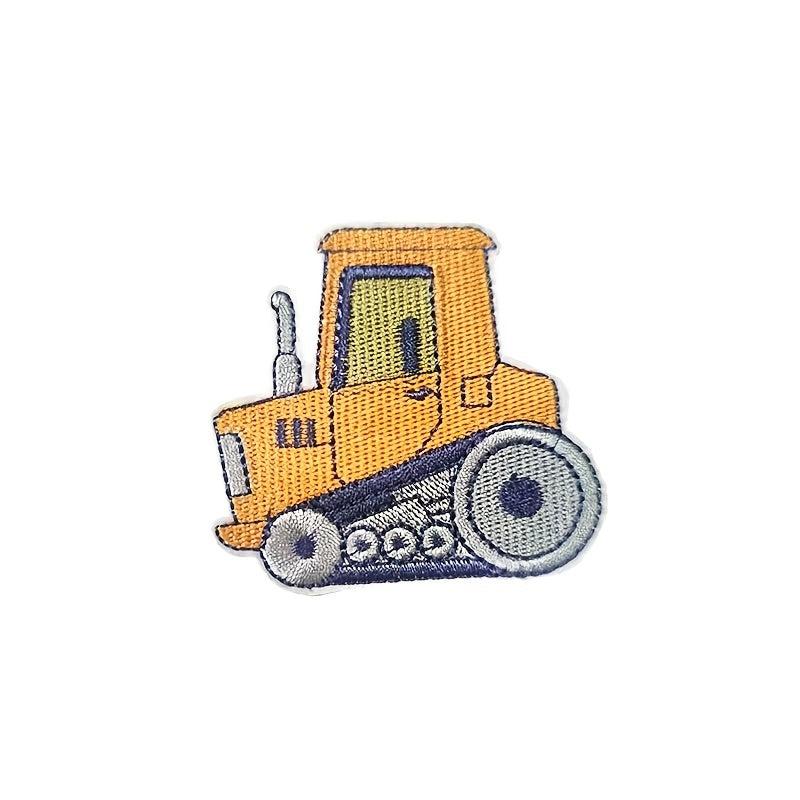 7pc Boys Cartoon Truck Excavator Embroidery Patches DIY Decorative Accessories