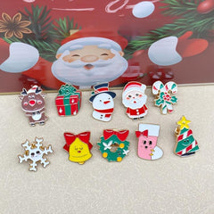 Christmas Snowflake Bell Candy Stick Brooch