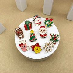 Christmas Snowflake Bell Candy Stick Brooch