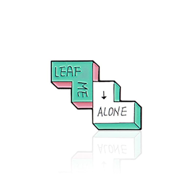 Irregular Geometric Label Brooch for Backpack Clothes