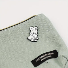 Cute Rabbit Glasses Brooch Pin Cartoon Badge for Backpacks Sweaters Jackets