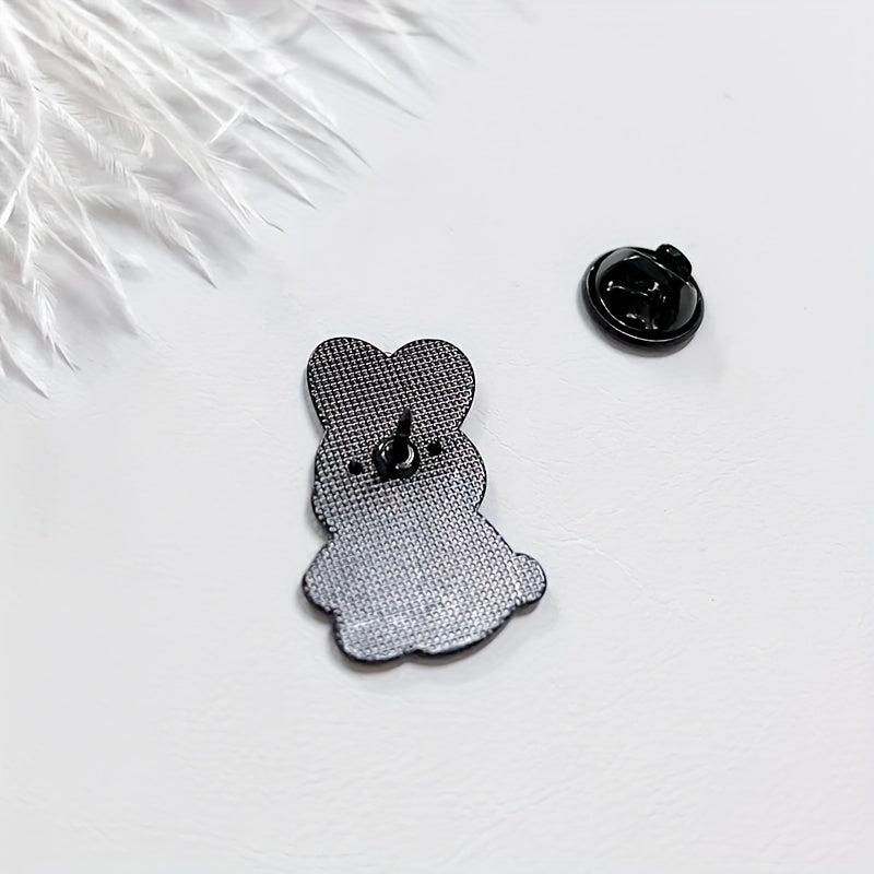 Cute Rabbit Glasses Brooch Pin Cartoon Badge for Backpacks Sweaters Jackets