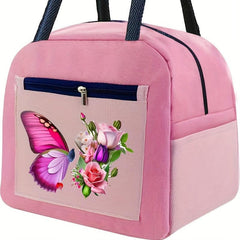 Butterfly Rose Flower Iron Patches for Men DIY Clothes Pillow Bag