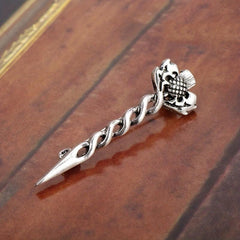 Vintage Lion Sword Brooch Men's Gift