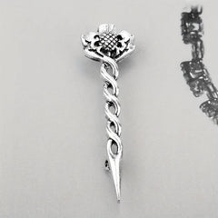 Vintage Lion Sword Brooch Men's Gift