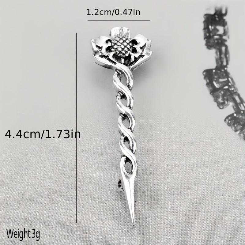 Vintage Lion Sword Brooch Men's Gift
