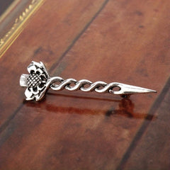 Vintage Lion Sword Brooch Men's Gift