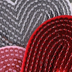 5pcs Sequin Love Embroidery Patches For Girls Clothing DIY Ironing Stickers