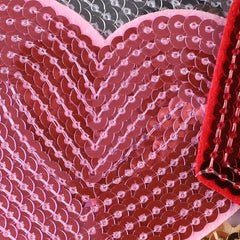 5pcs Sequin Love Embroidery Patches For Girls Clothing DIY Ironing Stickers